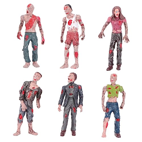 Toyvian 1 Set Von Zombie Modellen Mini Zombie Figuren Bewegliche Walking Dead Actionfiguren Gruselige Terror Puppen Für Halloween Deko Und von Toyvian