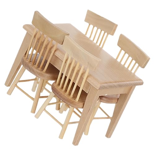 Toyvian 1 Satz Zubehör für Puppenhäuser Hand holzspielzeug Mikroszenendekoration Geschenkidee Handgefertigtes Miniaturtisch Mini-Stuhl Miniatur-Tischstühle hölzern Toyvian 1 Satz Zubehör für Puppenhäuser Hand holzspielzeug Mikroszenendekoration Geschenkidee Handgefertigtes Miniaturtisch Mini-Stuhl Miniatur-Tischstühle hölzern von Toyvian