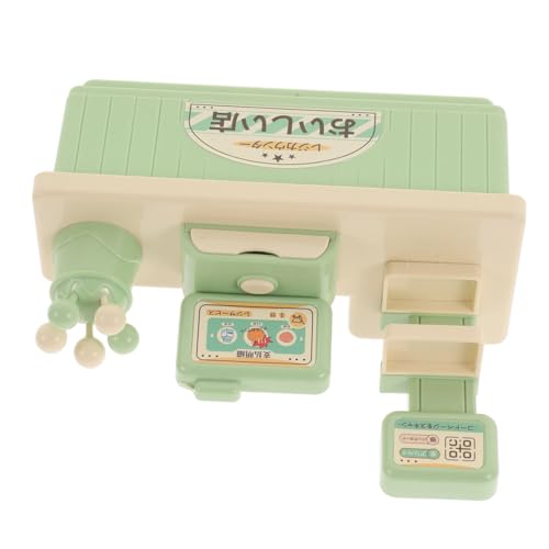 Toyvian 1 Satz auschecken interaktives Kaufladen-Modell Kasse Supermarkt Simulationsspiele und Mini-Puppenhauszubehör Plastik Light Green von Toyvian