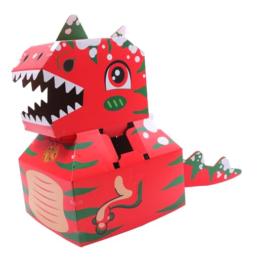 Toyvian 1satz Tragbares Spielzeug Für Mädchen Papp-Dinosaurier Bastelset Wearable Kartonbox Für Kreative Rollenspiele Und Lernspaß Für Cosplay Und Freizeitaktivitäten von Toyvian