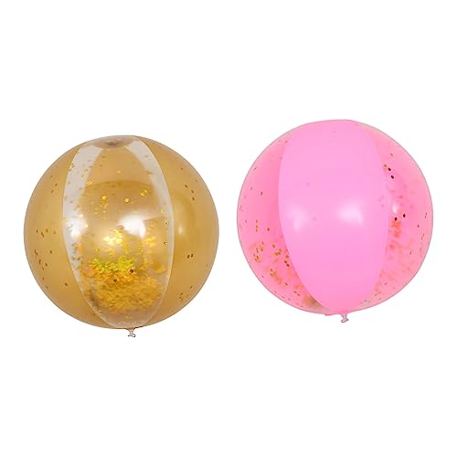 Toyvian 1satz Aufblasbare Glitzer Strandbälle Transparente Sequin Poolspielzeuge Für Erwachsene Für Strandpartys Und Sommeraktivitäten Spaß Und Einem von Toyvian