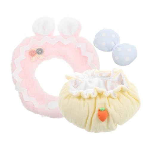 Toyvian 1 Set Babykleidungsset Weiche Kuscheltiere Outfits Kleidung Lätzchen Babyprodukte Stoffbärkostüm Kleines Puppenkostüm Shorts Für Plüschbär Kleines Puppenzubehör Baumwolle Bunt von Toyvian