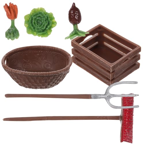 Toyvian Realistische Landwirtschaftliche Werkzeuge Für Miniatur-Szene Mini- -Dekorationen Holz Mini- -Ornament von Toyvian