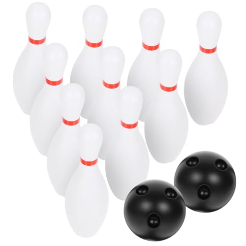 Toyvian 1 Set Bowling Ball Laufstall Spiel Pool Mini Zappeln Kleinkinder Bowling Pin Kleinkind Bowling Outdoor Bowling Kunststoff von Toyvian