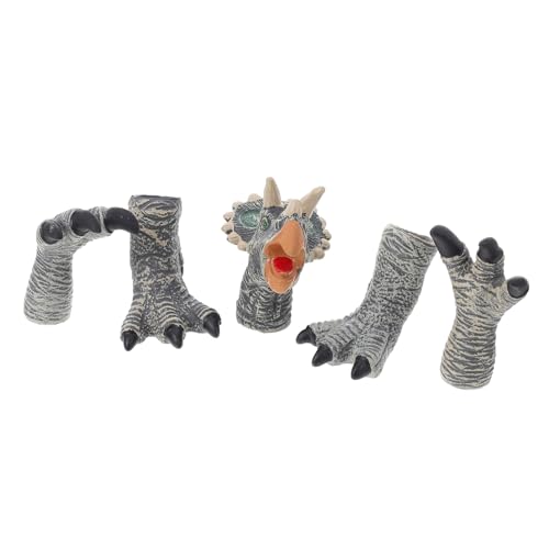 Toyvian 1 Set Dinosaurier Fingerpuppe Dinosaurier Kleinkind Handspielzeug Tiere Puppe Realistische Krallen Performance Handschuhe Performance Requisiten Cosplay Kostüm Spiel von Toyvian