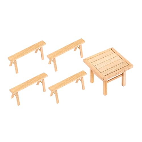 Toyvian Pädagogische Holzpuzzlemöbel - Tisch- Und Stuhlbausatz - Sicheres Kinderspielzeug von Toyvian