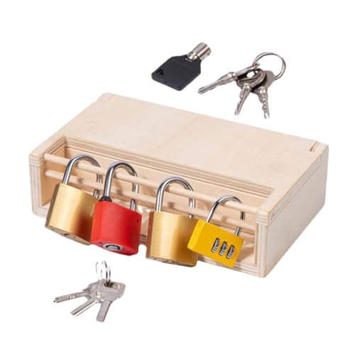 Toyvian 1 Set Entsperren Der Box Entsperren Von Spielzeugen Vorschulspielzeug Interaktives Entsperren Von Kleinkindern Lernspielzeug Formanpassungsspielzeug Haushaltsspielzeug Für von Toyvian