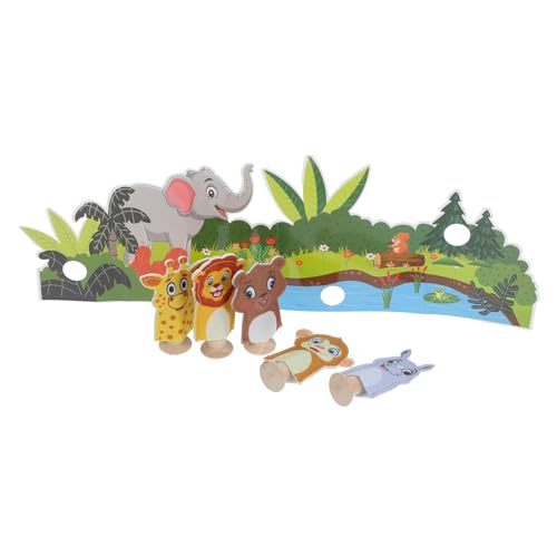 Toyvian 1satz Felt Fingerpuppen Aus Weichem Material Mit Einzigartigem Waldhintergrund Handgefertigte Tier-handpuppen Für Junge Mädchen Und Erwachsene Für Geschichtenerzählen Und Eltern Spiele von Toyvian