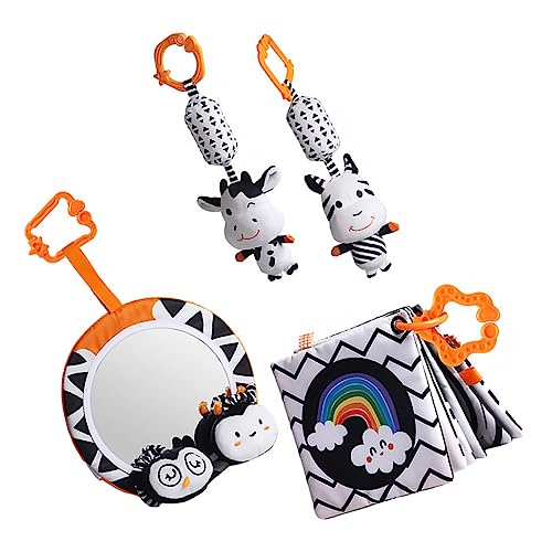 Toyvian Pädagogisches Vorschul-lernbuch 1 Set Stoffbücher Für Kleinkinder Schwarz-weiß Visuelles Training Sicher Für Das Spielen Mit Babys von Toyvian