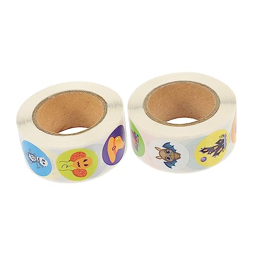 Toyvian 1 Set Halloween Aufkleber Goodie Bags Für Nagelaufkleber Goody Bags Cartoon Aufkleber Kreisaufkleber Bonbontüten Aufkleber Für Aufkleber Runde Aufkleber von Toyvian