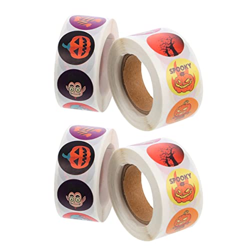 Toyvian 1 Set Halloween Aufkleber Runde Aufkleber Scrapbook Aufkleber Nagelaufkleber Runde Aufkleber Cartoon Aufkleber Siegeletiketten Aufkleber Umschlagversiegeler Halloween von Toyvian