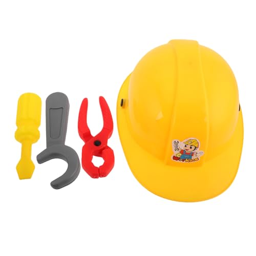 Toyvian 1 Set Ingenieur Set Konstruktionsspielzeug Technik Spielset Spiel Bauhelm Realistische Rollenspiel Werkzeuge Bauarbeiter Spielset Baukasten Aus Kunststoff von Toyvian
