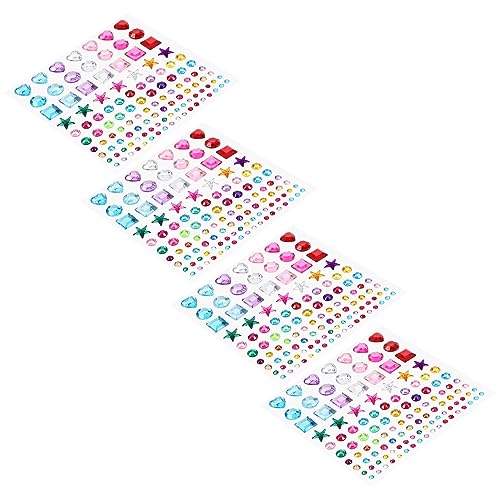 Toyvian 1 Set Liebeskristall Bohraufkleber Nagelaufkleber Strassaufkleber Juwelenaufkleber Scrapbook Aufkleber Selbstklebende Bastelaufkleber Kleine Edelsteinaufkleber Kristall von Toyvian