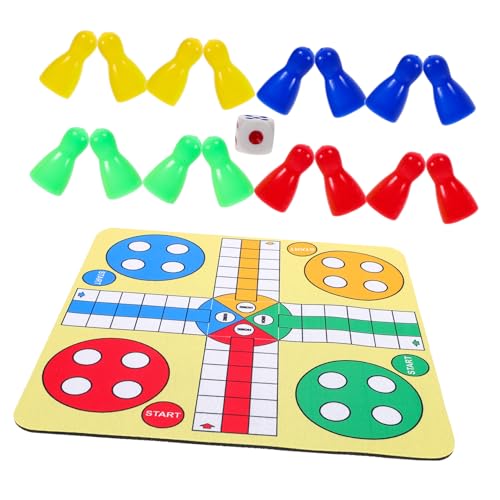 Toyvian 1 Set Ludo Schachspiel Fliegendes Schach Bodenmatte Faltbares Fliegendes Schachbrett Reiseschach Mini Blaues Fliegendes Schachbrett Schachspiel Lustiges Fliegendes Schach von Toyvian