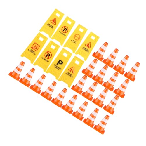 Toyvian 1 Set Mini-Verkehrszeichen: Verkehrskegel-Lernspielset für Kinder – Verbesserung der motorischen Fähigkeiten und Verständnis der Verkehrsregeln von Toyvian