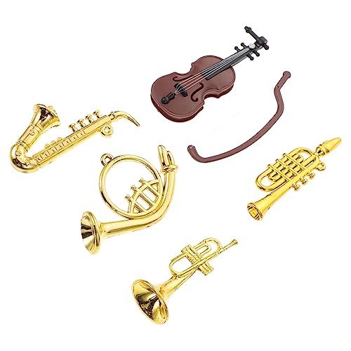 Toyvian 1 Set Miniatur Musikinstrumente Dekorative Mini Violine Mini Saxophon Und Mini Trompete Modelle Für Puppenhaus Und Als Fotodeko 5 Teiliges Set Aus Toyvian 1 Set Miniatur Musikinstrumente Dekorative Mini Violine Mini Saxophon Und Mini Trompete Modelle Für Puppenhaus Und Als Fotodeko 5 Teiliges Set Aus von Toyvian