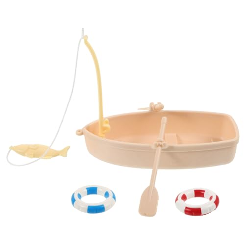 Toyvian 1satz Miniatur Strandzubehör Set Puppenhaus Deko Mit Fischerboot Schwimmring Und Realistische Sommerdekoration Für Mikroszenen Im Dollhouse Kreative Miniaturen Für von Toyvian