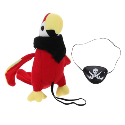 Toyvian 1satz Plüsch-piratenpapagei Mit Augenmaske Und Schwarzem Tuch Teiliges Kostümzubehör Für Halloween Und Piraten-themenpartys Für Cosplay Und Rollenspiele Toyvian 1satz Plüsch-piratenpapagei Mit Augenmaske Und Schwarzem Tuch Teiliges Kostümzubehör Für Halloween Und Piraten-themenpartys Für Cosplay Und Rollenspiele von Toyvian