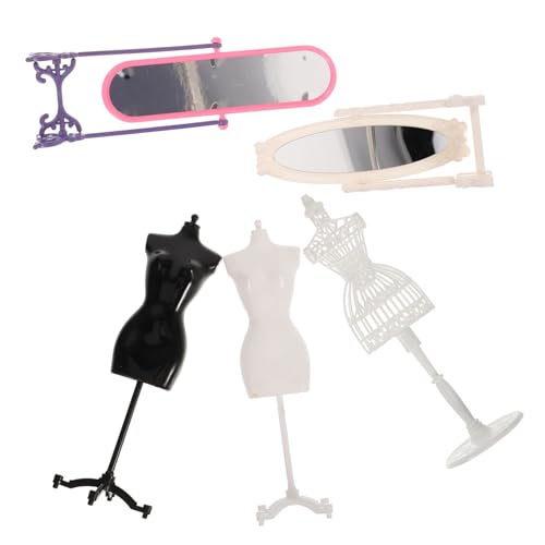 Toyvian 1 Set Puppen Ankleidepuppen Ausstellungsständer Set Puppenkleiderständer Babypuppen Kleiderständer Puppen Schneiderpuppenständer Babypuppen Ausstellungsständer von Toyvian