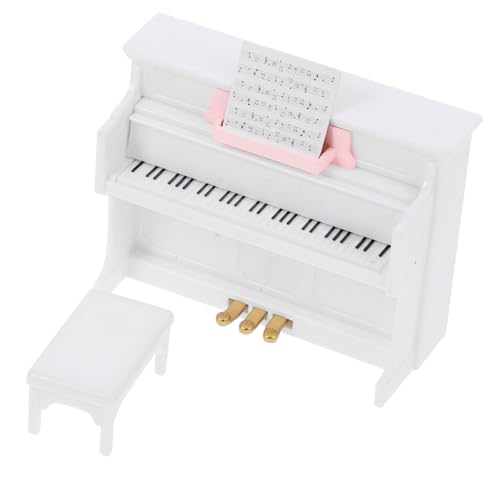 Toyvian Sicheres Leichtgewicht Mit Hocker Musikmodell Für Puppenhaus Miniatur-instrumentenspielzeug von Toyvian