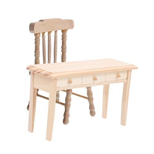 Toyvian 1 Set Puppenhaustisch Und Stühle Puppenhausmöbel Puppenhauseinrichtung Minihaus Innenmodell Tiny Homes Kleines Minihaus Zubehör Holzstuhl Tisch Toyvian 1 Set Puppenhaustisch Und Stühle Puppenhausmöbel Puppenhauseinrichtung Minihaus Innenmodell Tiny Homes Kleines Minihaus Zubehör Holzstuhl Tisch von Toyvian