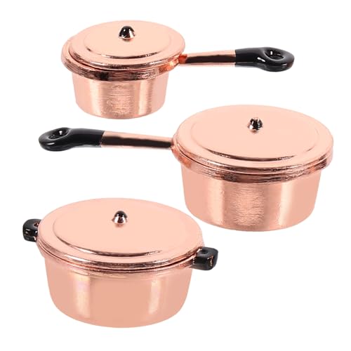 Toyvian 1 Set Puppenhauszubehör Puppenhaus Arbeitszubehör Mini Kochgeschirr Mini Herde Puppenhaus Kochgeschirr Puppenhaus Küchenzubehör Metall Mini Kochgeschirr Eisen von Toyvian