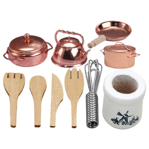 Toyvian Miniatur-Topf Dekoratives Mini- Für Jungen Und Mädchen Maßstab 112 Puppenhausmöbel Kochset Spielzeug Toyvian Miniatur-Topf Dekoratives Mini- Für Jungen Und Mädchen Maßstab 112 Puppenhausmöbel Kochset Spielzeug von Toyvian