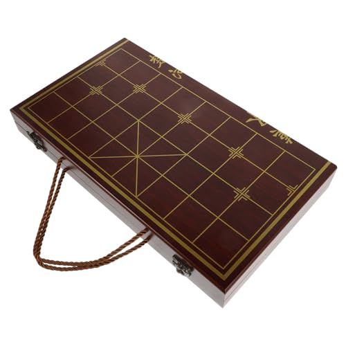 Toyvian 1 Set Schachbox Schreibtischspielzeug Aufbewahrung Schachtisch Schnullerzubehör Fülloszillator Puzzle Kartenhalter Schwimmersteuerventil Brett Schach Spielkarten Holz von Toyvian