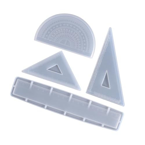 Toyvian 1 Set Silikon Linealform Epoxidformen Silikonformen Für Epoxidharz Smalli Dreieck Lineal Epoxidharzformen Silikon Dreieck Silikonform Silikonharzformen Weißes Kieselgel von Toyvian