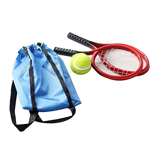 Toyvian 1 Set Simuliertes Tennisschläger Set Badmintonschläger Bälle Zubehör Federball Schläger Mini Tennisschläger Für Den Schreibtisch Tennisschläger Modell Für Dekoratives von Toyvian