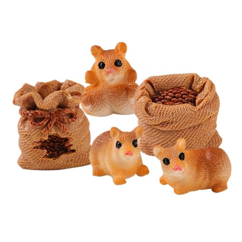 Toyvian 1satz Mini-rattenfiguren Resin Süße -landschaftsdekoration Für Garten Balkon Und Party Als Zu Weihnachten Oder Ostern von Toyvian