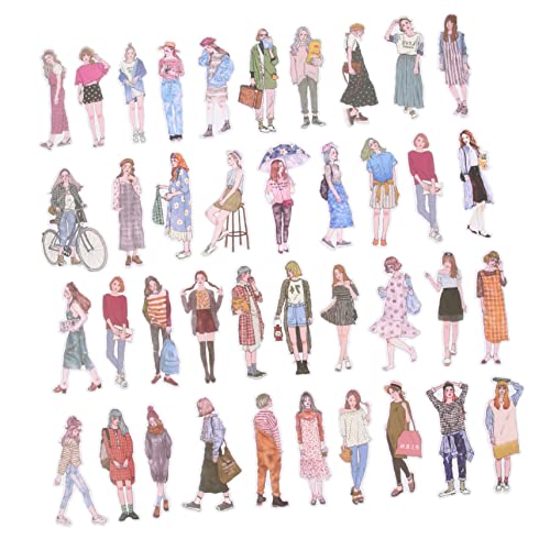 Toyvian Scrapbooking Sticker Set 100 Stück Handbuch Sticker Bastelsticker Für Ästhetische Mädchen von Toyvian