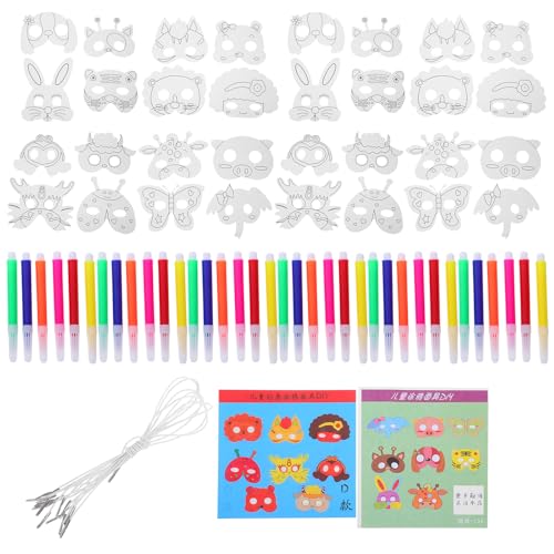 Toyvian 1 Set Tier-Malmaske, Dschungel-Papier, Kunsthandwerk, Kinder malen Ihre eigene leere DIY-Maske, Maskerade-, Schulunterricht, Aktivitätsspielzubehör Toyvian 1 Set Tier-Malmaske, Dschungel-Papier, Kunsthandwerk, Kinder malen Ihre eigene leere DIY-Maske, Maskerade-, Schulunterricht, Aktivitätsspielzubehör von Toyvian