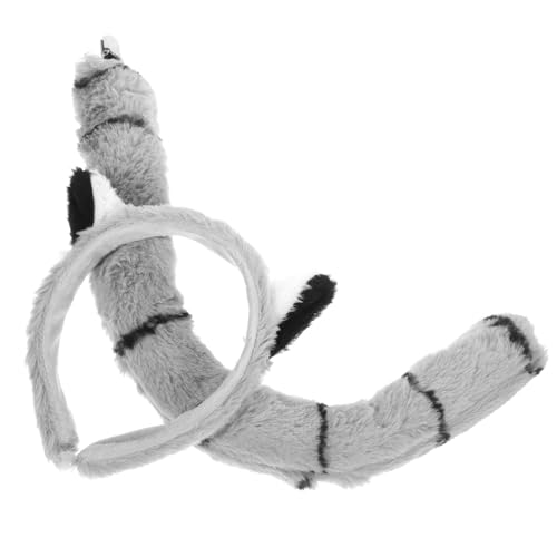 Toyvian 1 Set Tierkleidungszubehör Monster Stirnband Kostüme Lemur Und Ohren Brauner Lemur Kostüm Tierohren Stirnband Wunsch Kopfschmuck Furry Cosplay Grau von Toyvian