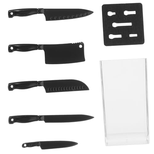 Toyvian 1 Set Transparentes Messerset Kunst Und Bastelsets Küchenutensilien Mini Hausschneider Miniatur Requisite Mini Schneidewerkzeug Mini Küchendekor Mini Küchenutensil von Toyvian