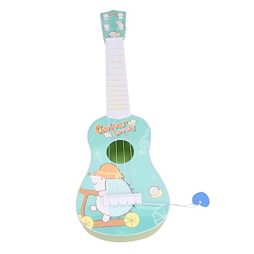 Toyvian 1 Stück 4 Saiten Gitarreninstrument Akustikgitarre Mit Igelmuster Musikinstrument Gitarrenspielzeug Mini-Gitarre Blue von Toyvian