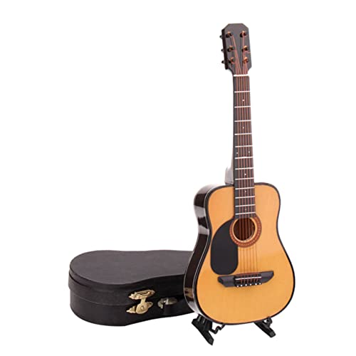 Toyvian 1 Stück Gitarrenmodell musikinstrumente Musical Instruments Dekorationen kollegen Ornamente Coppers Musikalisches Instrument Present Ideas plasure Mini-Gitarren- Bambus von Toyvian