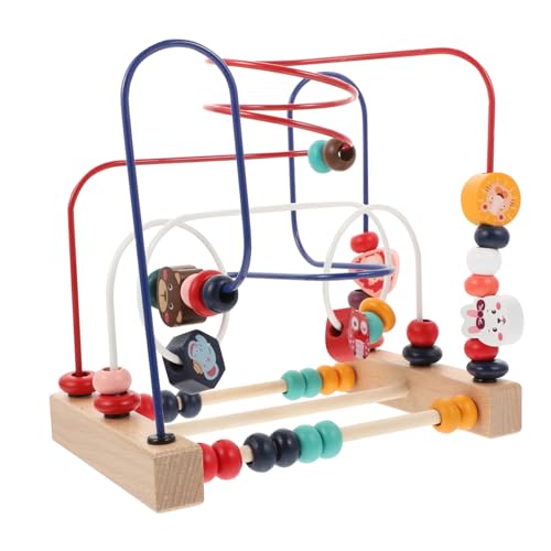 Toyvian 1 Stück Perlenspielzeug Perlen Rollenspielzeug Puzzle- Für Trainingshilfe Für Frühpädagogisches Zubehör Hölzern Colorful von Toyvian