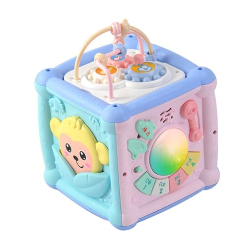 Toyvian 1 Stück Puzzle Ton Und Licht Sechsseitiges Trommelspielzeug Kleinkinderspielzeug Lernspielzeug Multifunktionales Geometrie Pädagogisches Bauchmuskeln Bunt von Toyvian