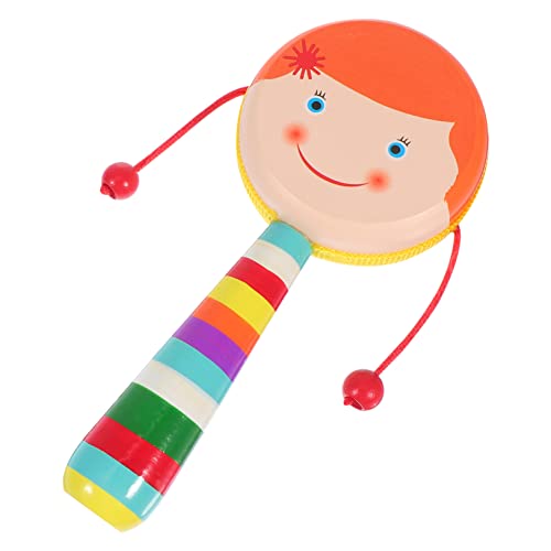 Toyvian 1 Stück Rassel musikinstrumente Musical Instruments Toy säugling zabawki stymulujące rozwój beemysafe Schütteltrommel- kognitives Holz von Toyvian