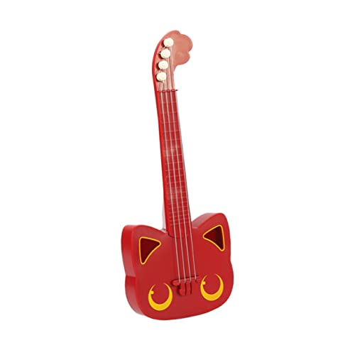 Toyvian 1 Stück Simulations-Ukulele Gitarre Lustiges Ukulele Ukulele Für Ukulele- Für -Ukulele- Simulierte Ukulele Rot Plastik von Toyvian