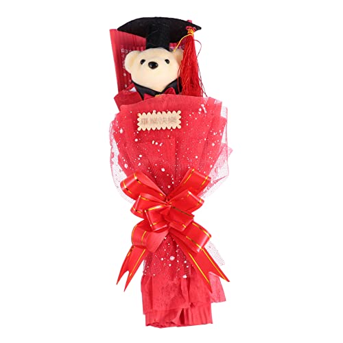 Toyvian 1 Stück Strauß Kasse für Flauschige Kuscheltiere Grad Autogramm Bausatz weiterführende Schule The Office partyspieße kinderbank Garten Higher Learning Abschlussbouquet Stoff rot von Toyvian