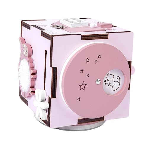 Toyvian Busy Cube Toys Holzspielzeug Für Kinder Lernspielzeug Busy Activity Cube Frühlernspielzeug Für Kleinkinder von Toyvian
