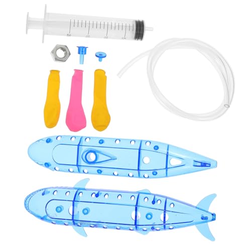 Toyvian 1 Stück U-Boot-auftriebsdemonstrationsausrüstung Demonstrator Von Objekthöhen Und -tiefs Auftriebsprinzip des Demonstrators U-Boot-Modell Blue Plastik von Toyvian