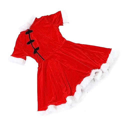 Toyvian 1 Weihnachtskostüm Cheongsam- für Frauen Kostüm für Mädchen Retro- Kleider Overalls für Frauen elegant Chinesisches für Frauen Hochzeit von Toyvian
