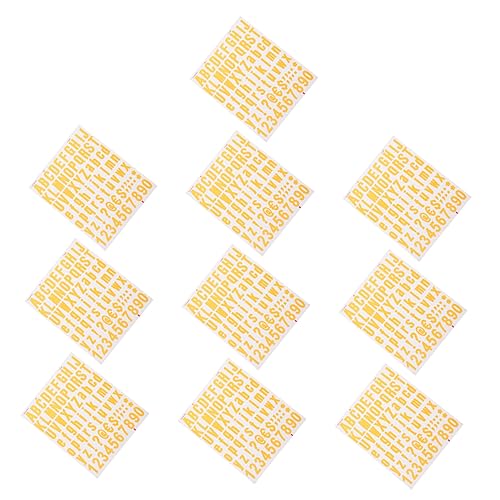 Toyvian 10 Blätter Alphanumerische Aufkleber Etiketten Aufkleber Für Alphabet Wasserfeste Vinyl-buchstabenaufkleber Planke Zahlen Nachfüllung Brief Aufkleberpapier PVC Selbstklebend Yellow Toyvian 10 Blätter Alphanumerische Aufkleber Etiketten Aufkleber Für Alphabet Wasserfeste Vinyl-buchstabenaufkleber Planke Zahlen Nachfüllung Brief Aufkleberpapier PVC Selbstklebend Yellow von Toyvian