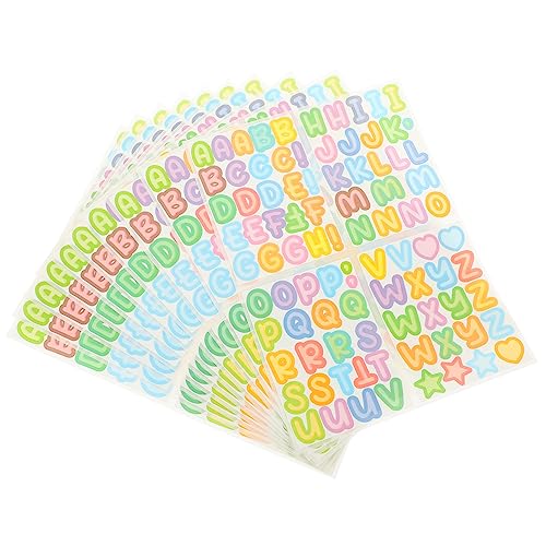 Toyvian 10 Blätter Aufkleber des Englischen Alphabets Buchstaben Aufkleber Alphabet-Aufkleber Zum Basteln Aufkleber Für Mülltonnen Buchstabenaufkleber Aus Vinyl Vinyl-Aufkleber von Toyvian