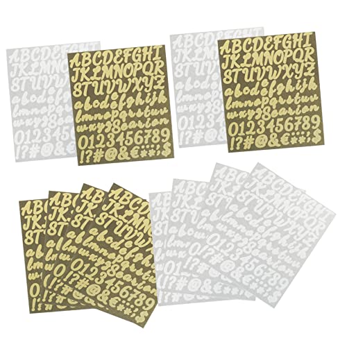 Toyvian Alphabet- Und Zahlenaufkleber-Set – 10er-Pack Selbstklebende Buchstaben Zum Basteln Dekorative Aufkleber Für Zuhause Büro Handyhüllen Glaswaren Flaschen Toyvian Alphabet- Und Zahlenaufkleber-Set – 10er-Pack Selbstklebende Buchstaben Zum Basteln Dekorative Aufkleber Für Zuhause Büro Handyhüllen Glaswaren Flaschen von Toyvian