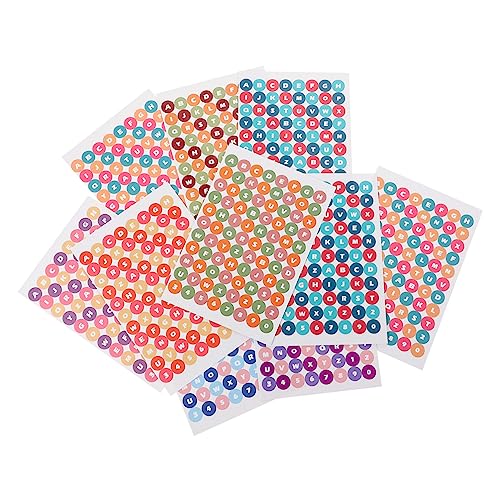 Toyvian 10 Blatt Candy Color Alphabet Anti Scrapbook Dekoration Hochzeitsdeko Aufkleber Für DIY Material Aufkleber Briefpapier Aufkleber Selbstklebende Aufkleber Album Aufkleber von Toyvian