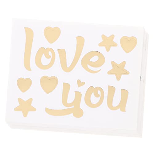 Toyvian 10 Blatt Pop-Ball-Aufkleber Valentinstag Aufkleber Heimwerker-Aufkleber Valentinstagsaufkleber Hintergrundaufkleber Romantischer Wandaufkleber Herz Aufkleber Herz Dekoration Papier von Toyvian